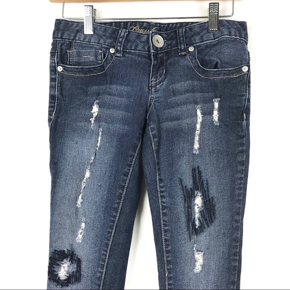 Guess Distressed Skinny Jeans Size 24 Women Blue - Picture 2 of 8